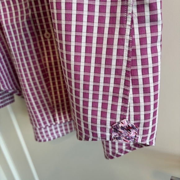 ROBERT Graham Luxury Long Sleeve Dress Shirt Pink and White Check Patter… - Picture 11 of 16
